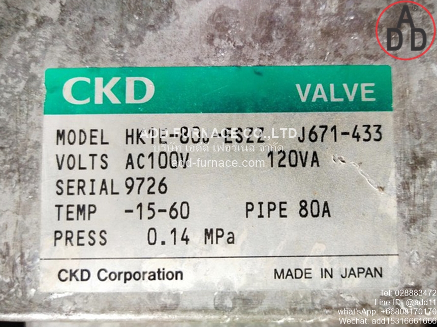 CKD HK1E-80J-ESZZ With KROMSCHRODER AVK P9F/B (8) 